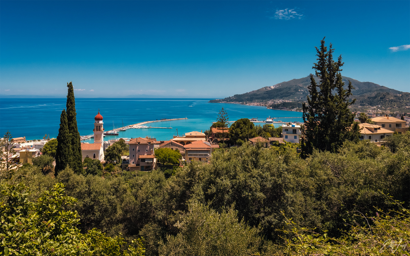 Panoramic View Zakynthos Stadt