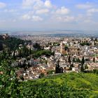 Panorámica: Albayzín, Alcazaba y Granada.