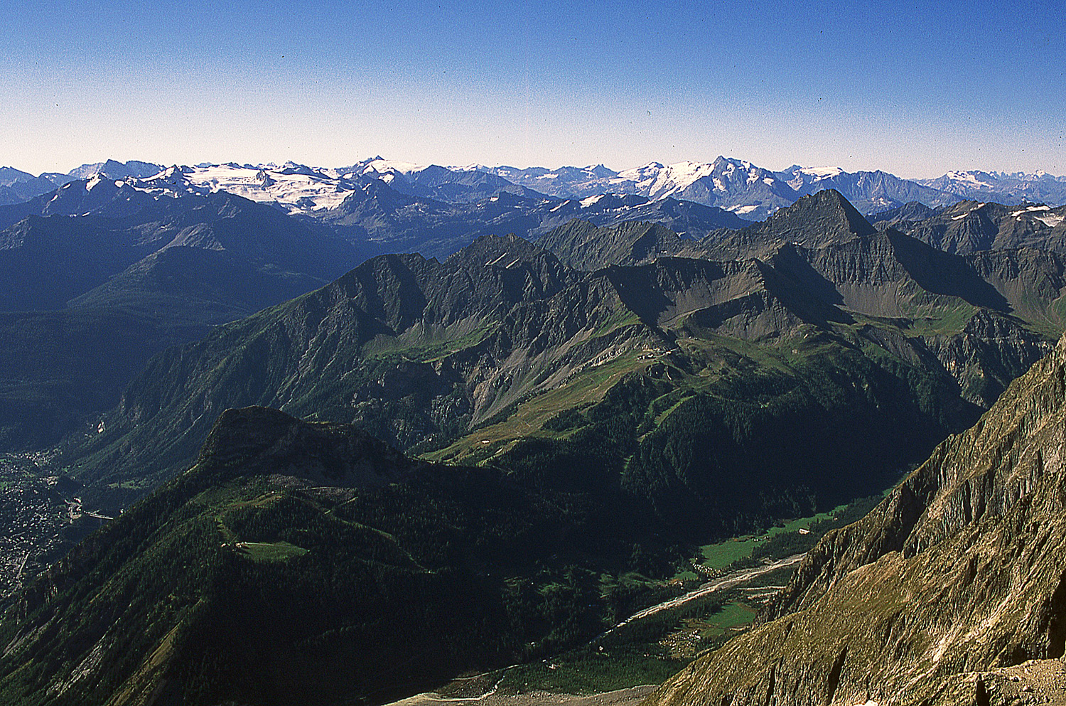 PANORAMICA DAL VERSANTE SUD-EST GRUPPO DEL MONTE BIANCO