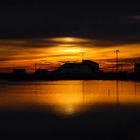 Panorámica de un amanecer en las salinas de Santa Pola.