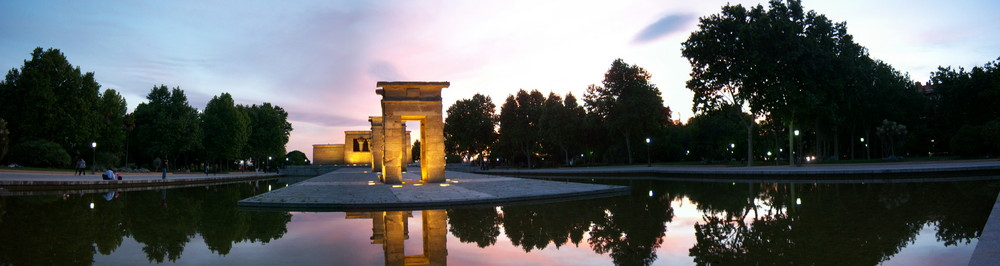 panoramica del Templo de Debod