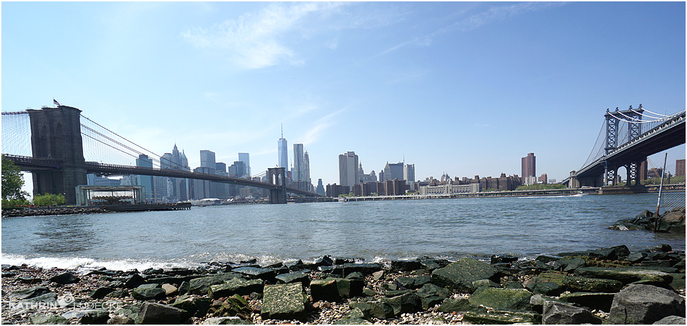 Panorma Brooklyn und Manhattan Bridge