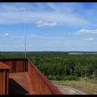 Panorma vom Aussichtsturm Rostiger Nagel im Lausitzer Seenland