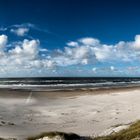 Panrama am Strand in Dänemark