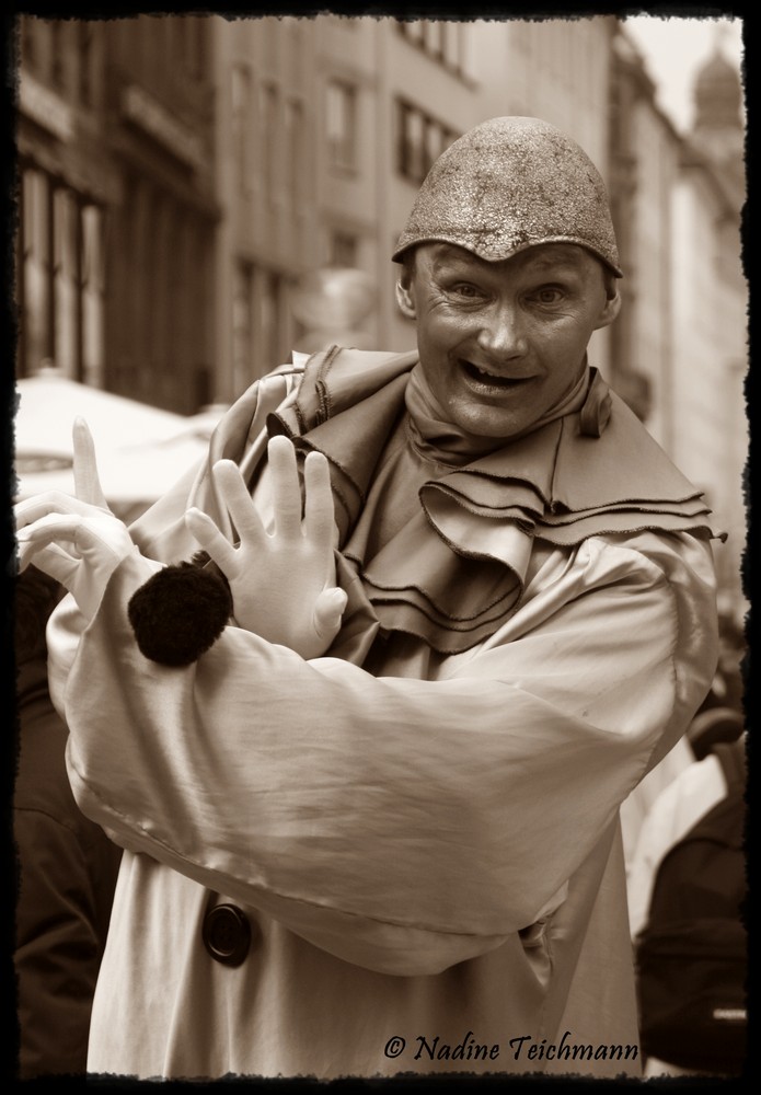 Pantomime am Marienplatz