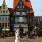 Pantomime auf dem Marktplatz in Bremen