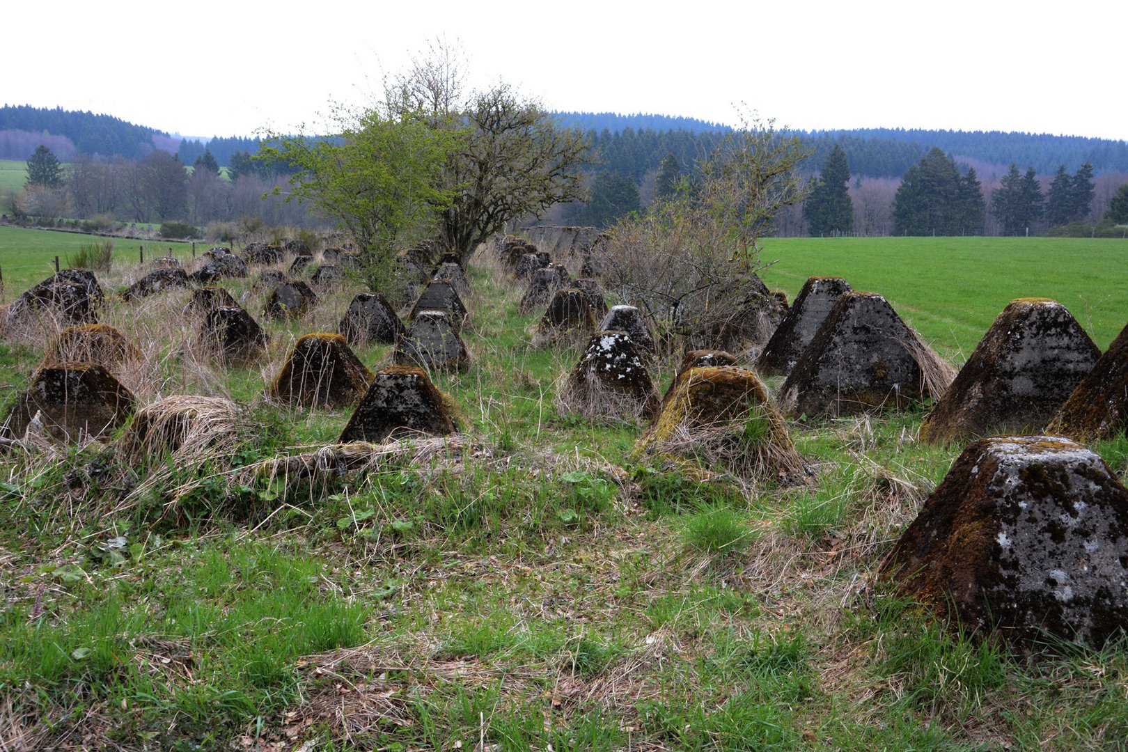 Panzersperren als Überbleibsel vom letzten Weltkrieg