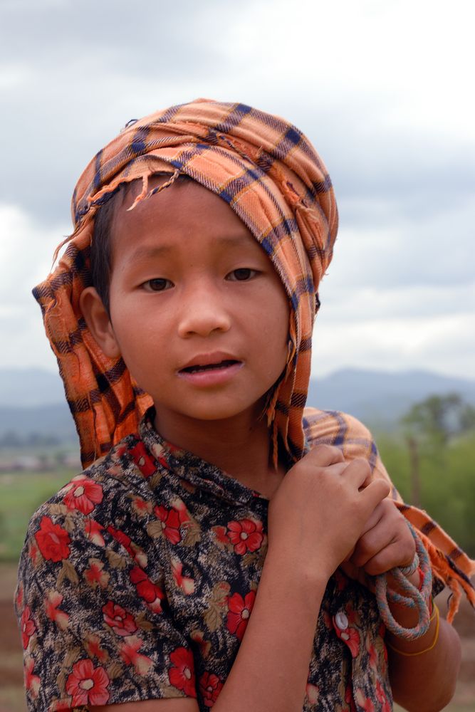 Pa'O girl at the Inle Lake in Myanmar