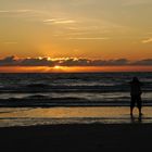 Papa am Strand