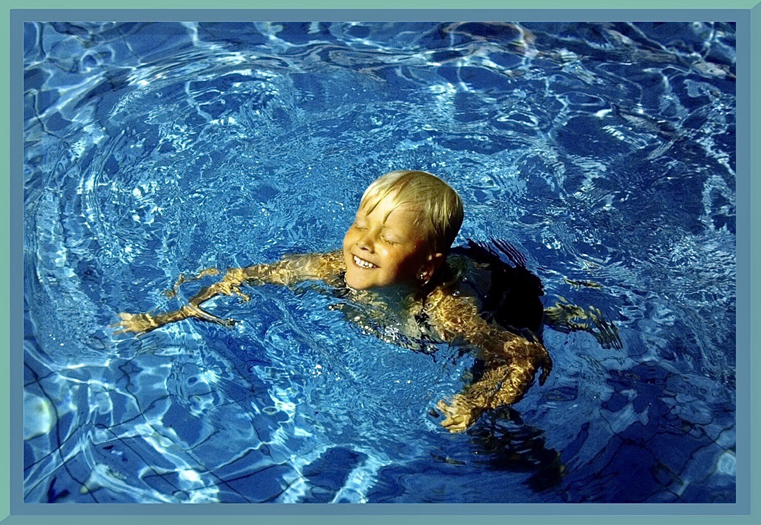 Papa…ich kann schwimmen…