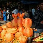 Papaya auf dem Markt von Mysore