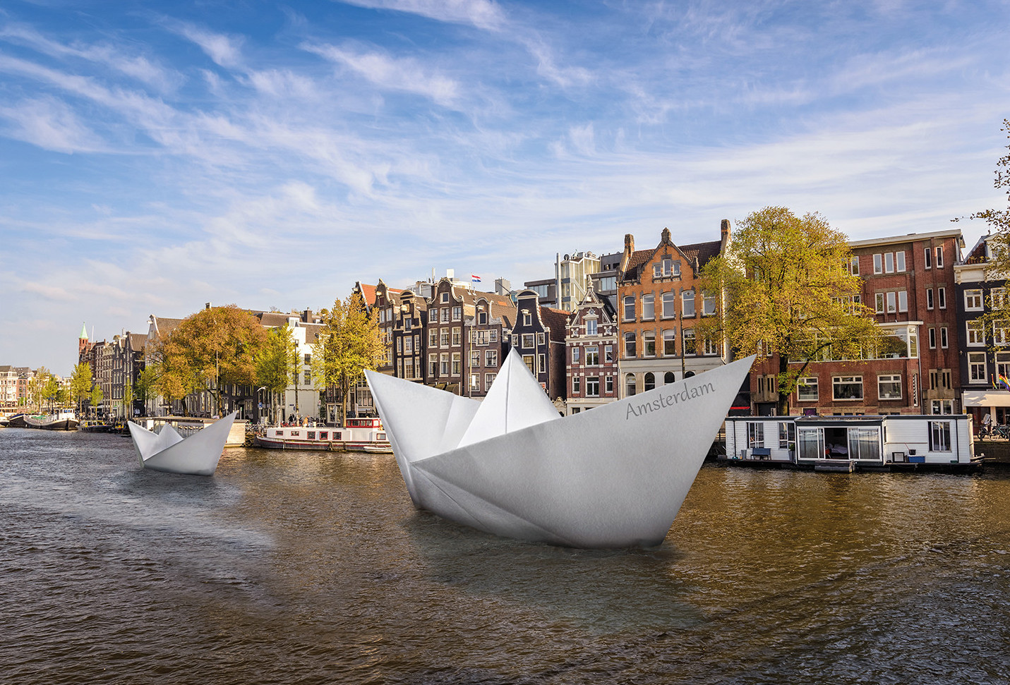 Paper Boat in Amsterdam 