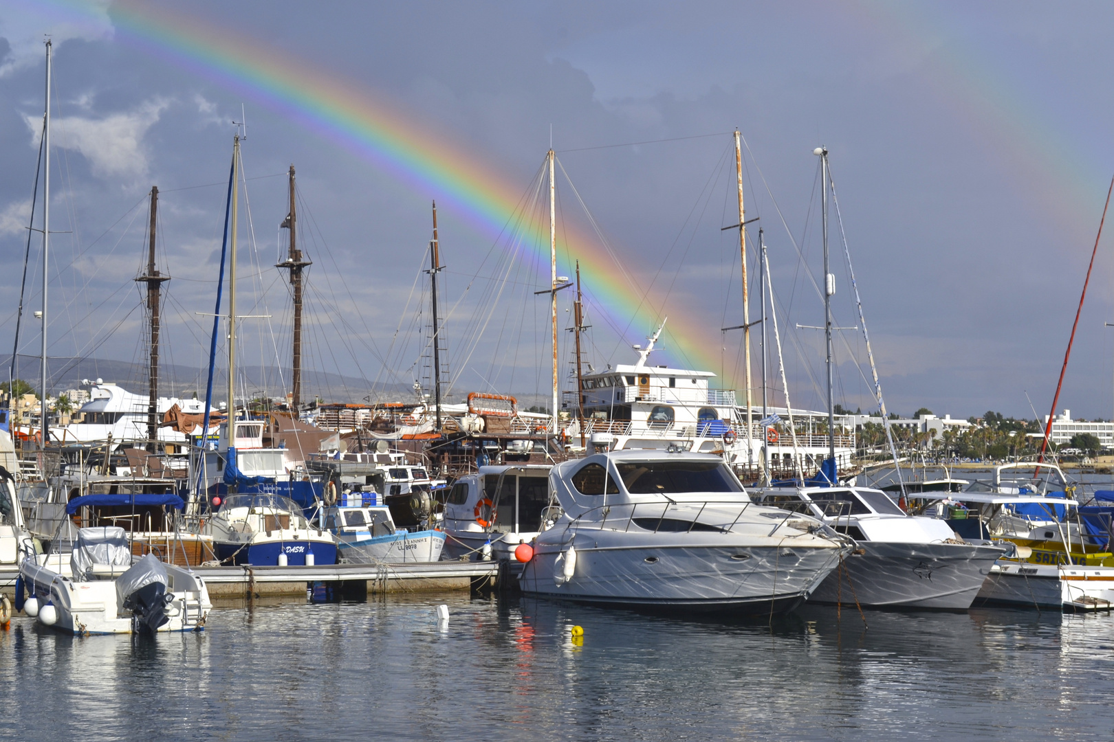 Paphos harbour in October