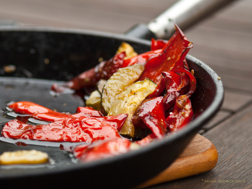 Paprika & Gurke gebraten