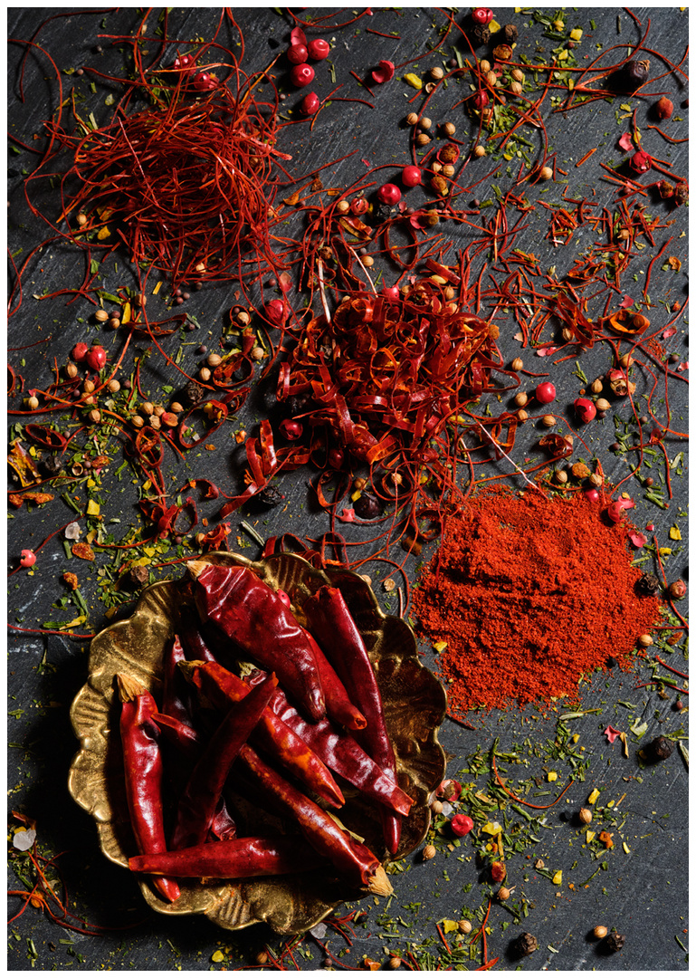 Paprika und Chili Foto & Bild rot, arrangiert, stillleben Bilder auf