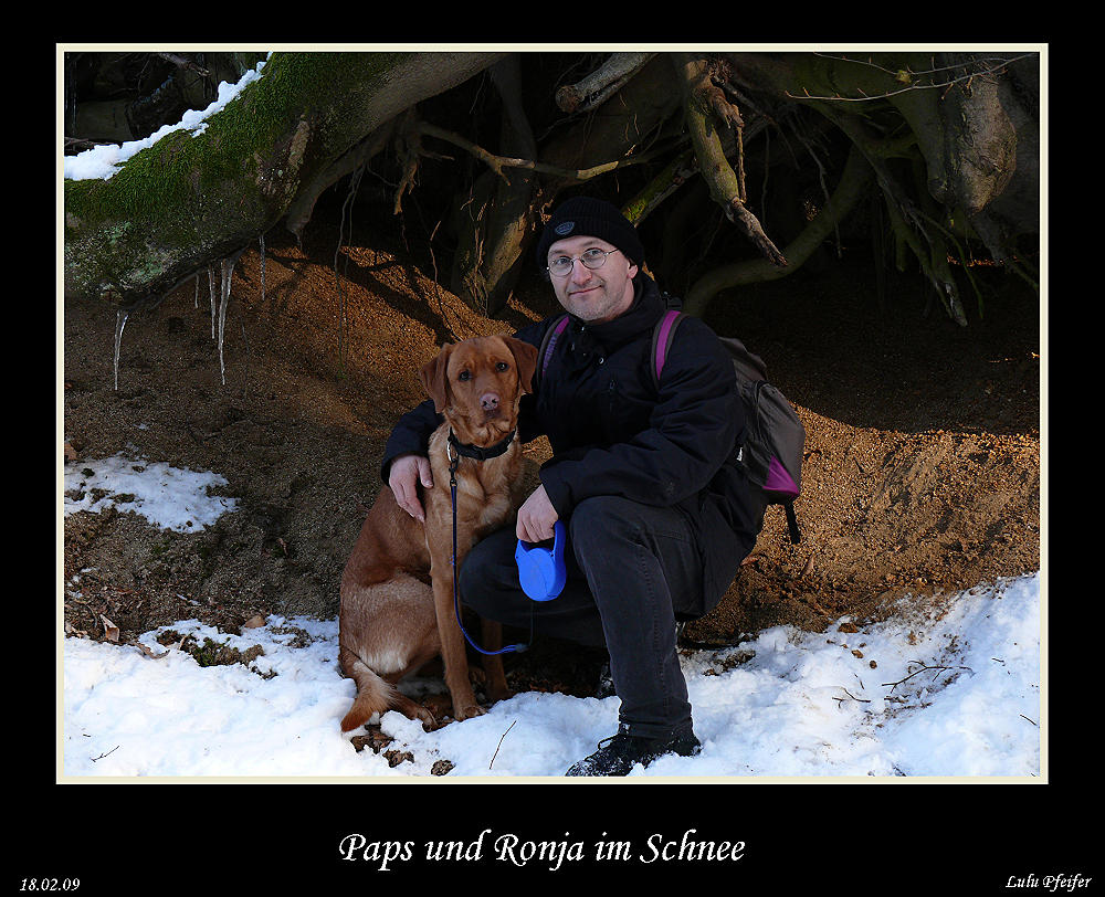 Paps und Ronja im Schnee