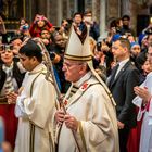 Papst Franziskus nach der Messe