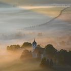 Papstdorf im Nebel