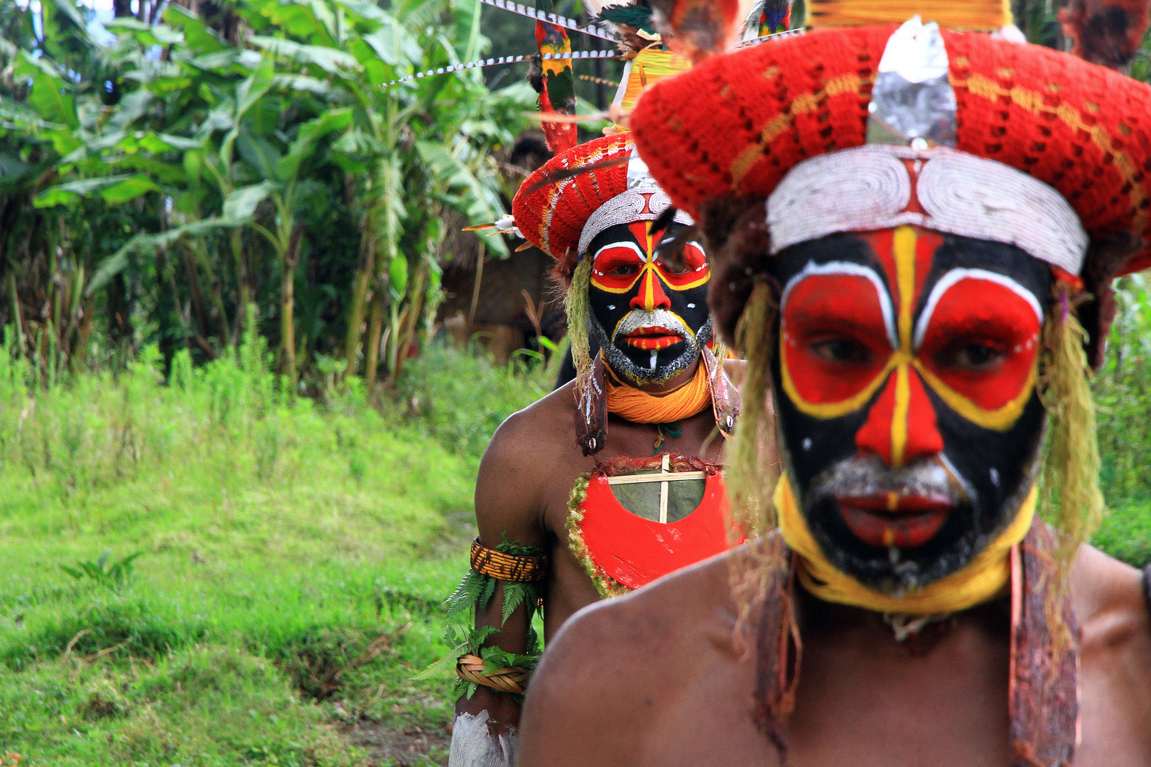 Papua-Männer aus den Western Highlands, Papua Neuguinea