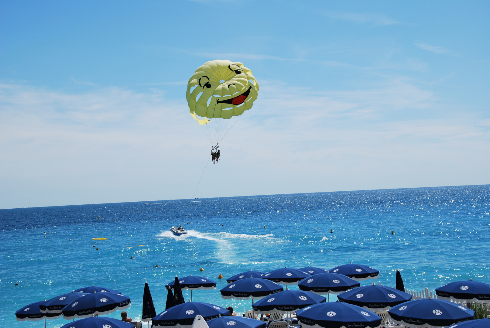 Parachute at the beach in Nice France