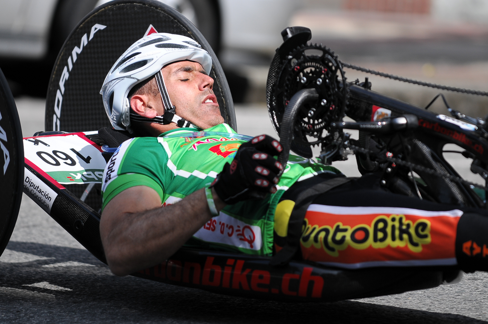 Paracycling Man with Handbike