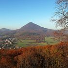 Paradeblick auf den Milischauer (Milesovka) vom Ostry im Böhmischen Mittelgebirge gestern Nachmittag