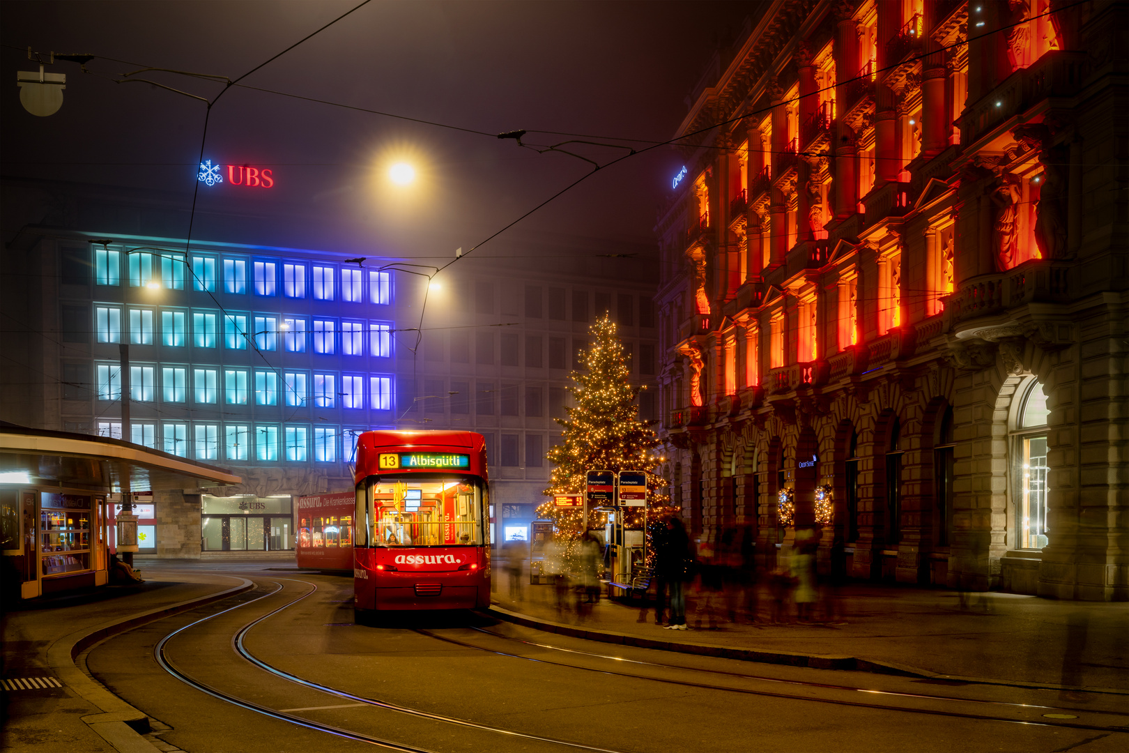 Paradeplatz an Weihnacht