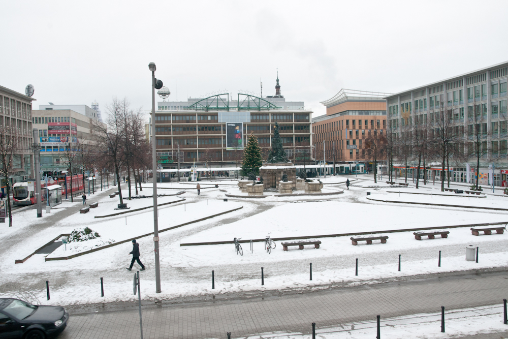 Paradeplatz mit Schnee