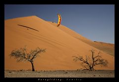 Paragleiten in den Dünen Namibia