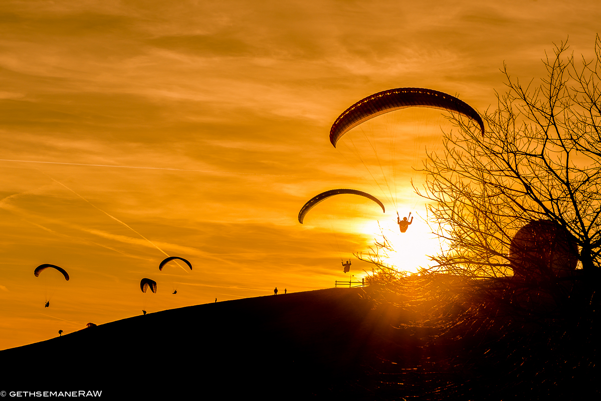 Paraglide Sonnenuntergang