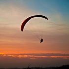 paraglide sunset