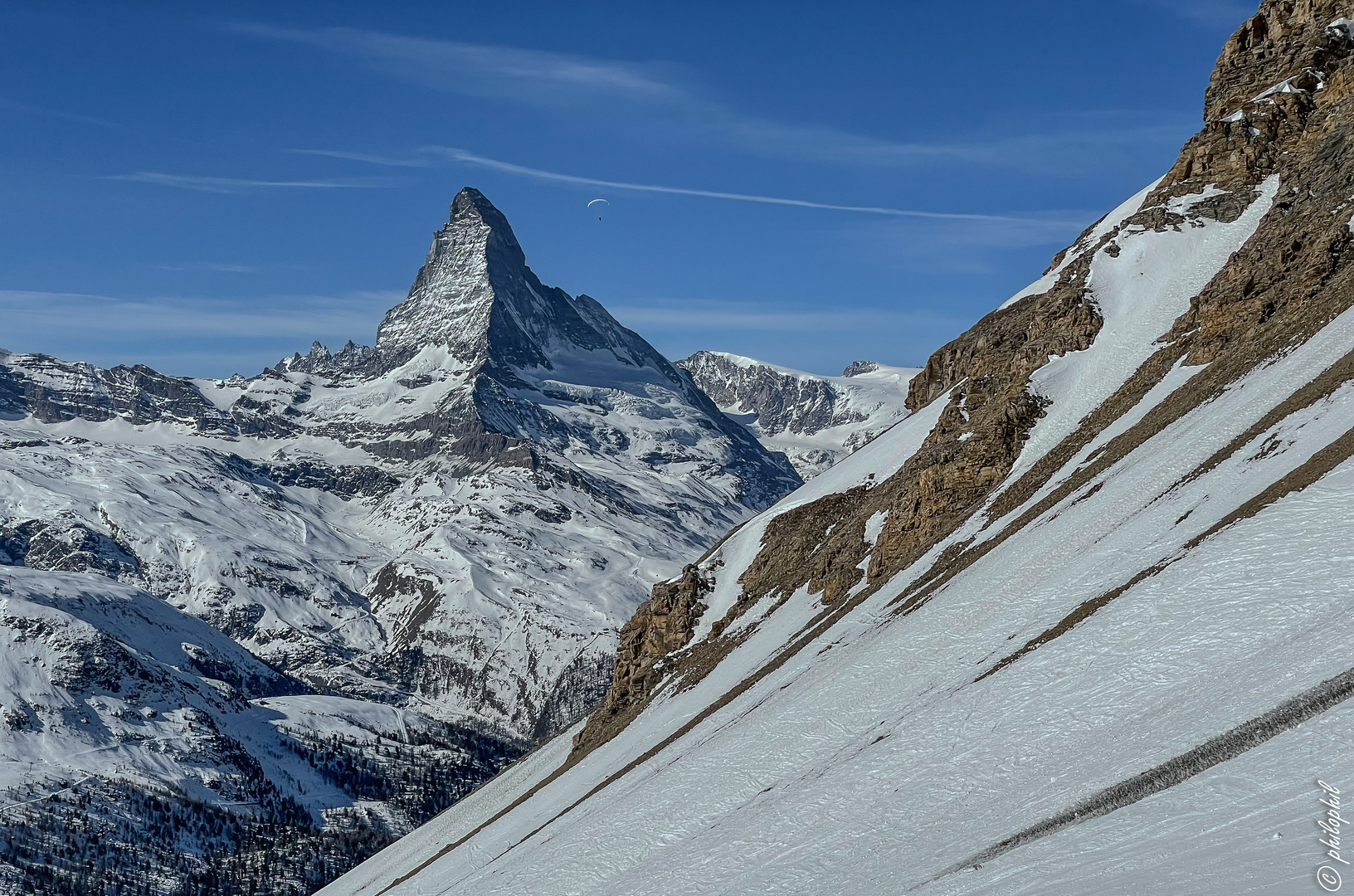 Paraglider am Matterhorn