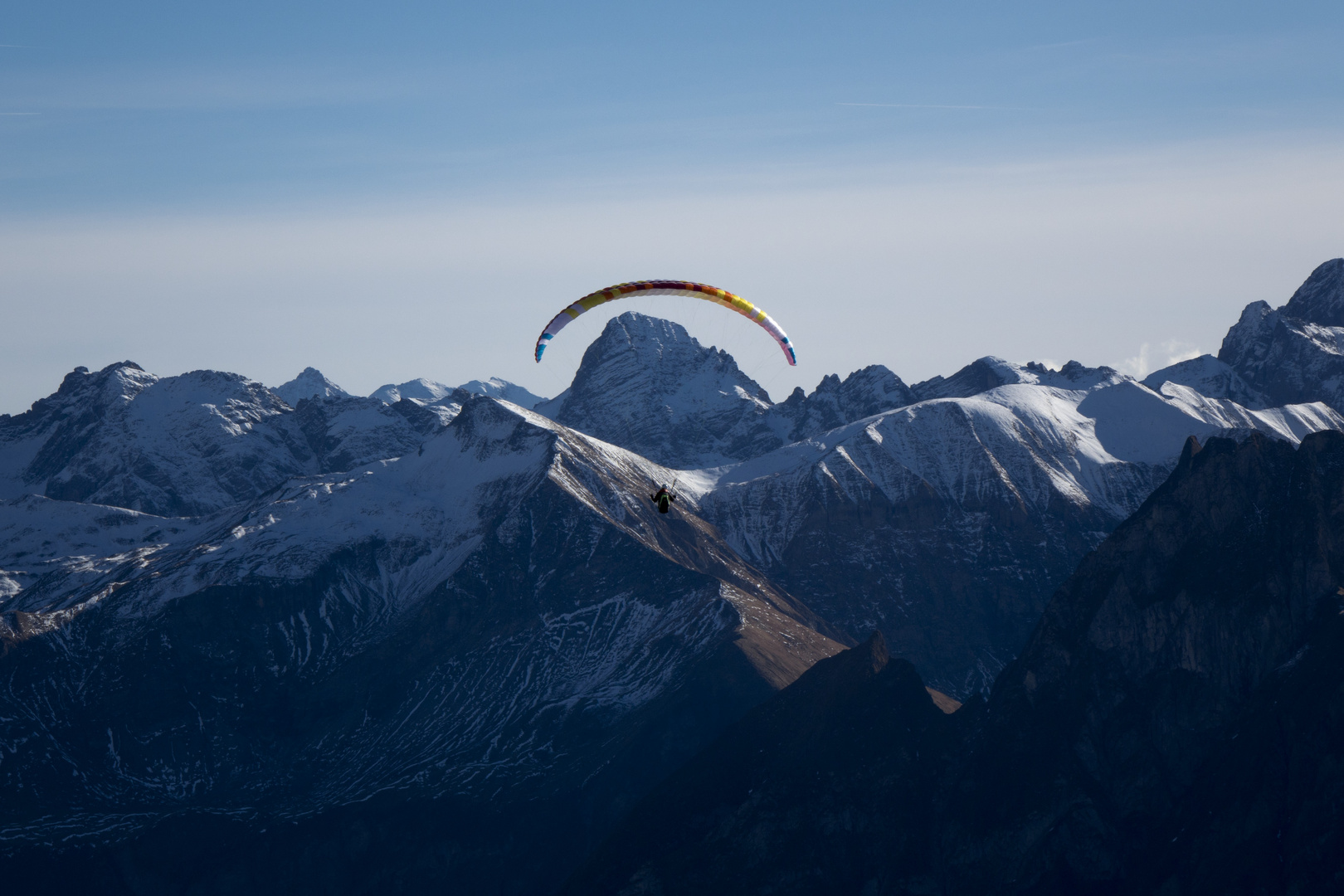 Paraglider am Nebelhorn.