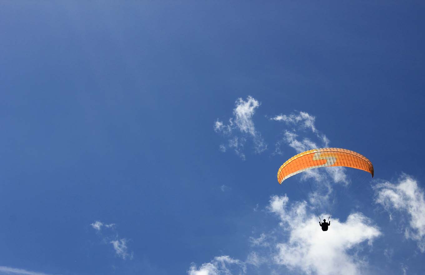 Paraglider an der Zugspitze