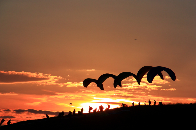 Paraglider auf der Wasserkuppe