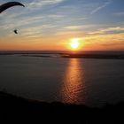 Paraglider / Gleitschirmflieger, Dune du Pyla, Frankreich