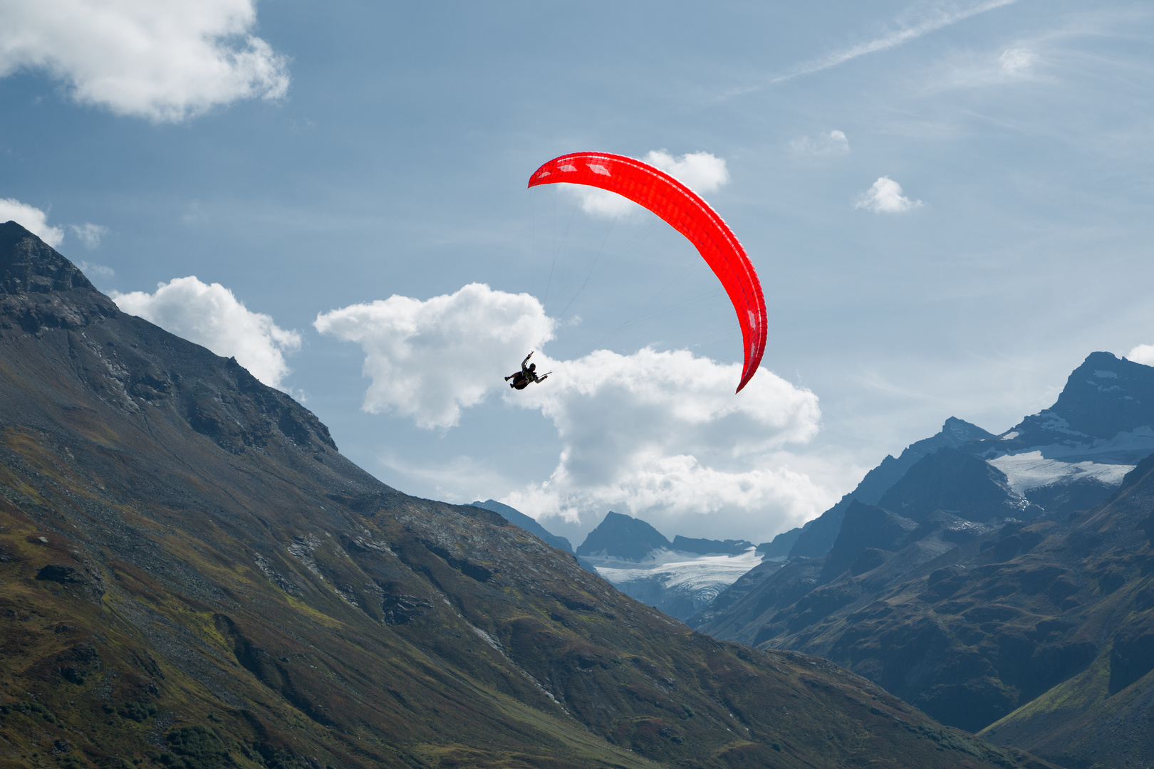 Paraglider in der Silvretta