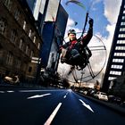 Paraglider in Frankfurts Skyline (reloaded)