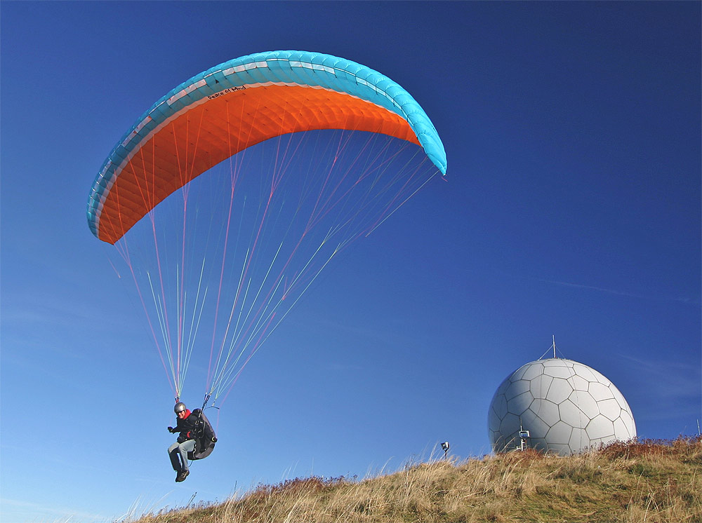 paragliding auf der wasserkuppe und über der inversion