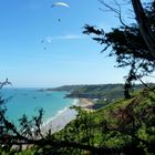 Paragliding by the coast