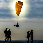 Paragliding in the evening