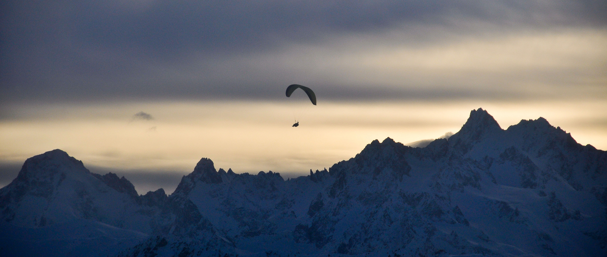 Paragliding over the mountains...