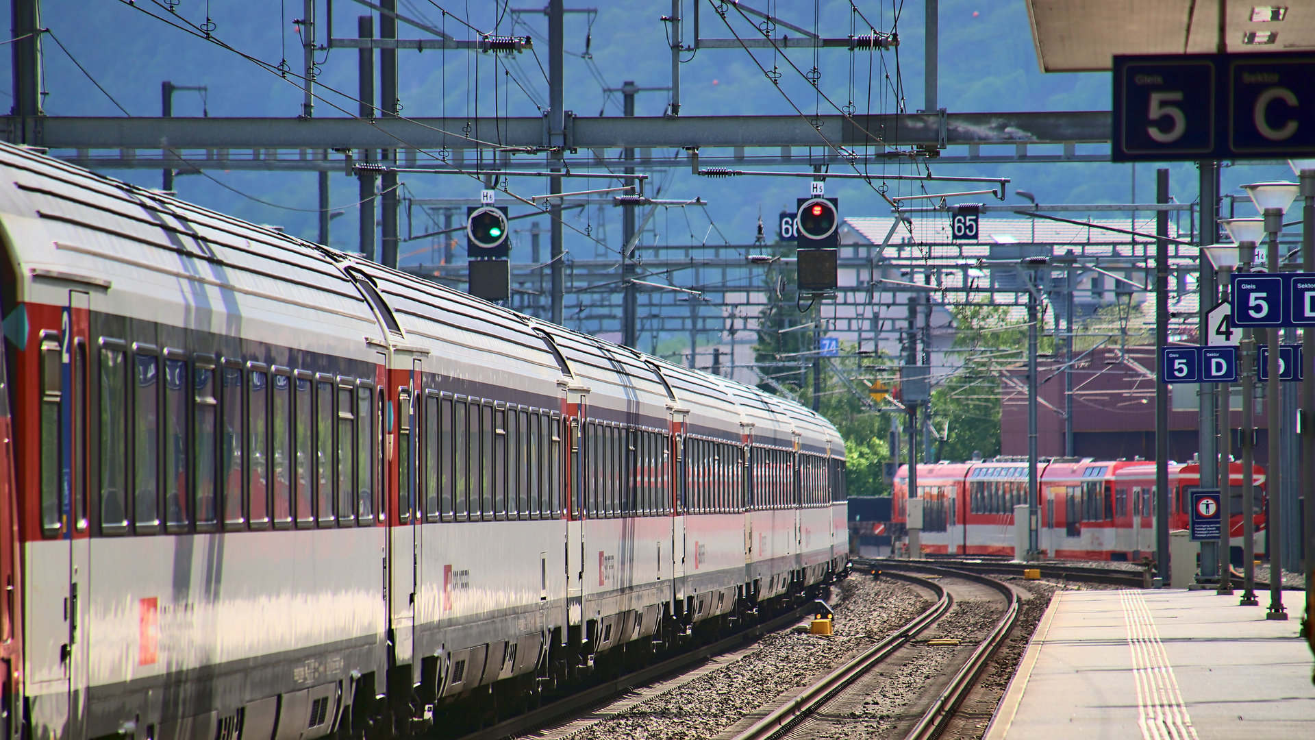 Parallelausfahrt Richtung Brig