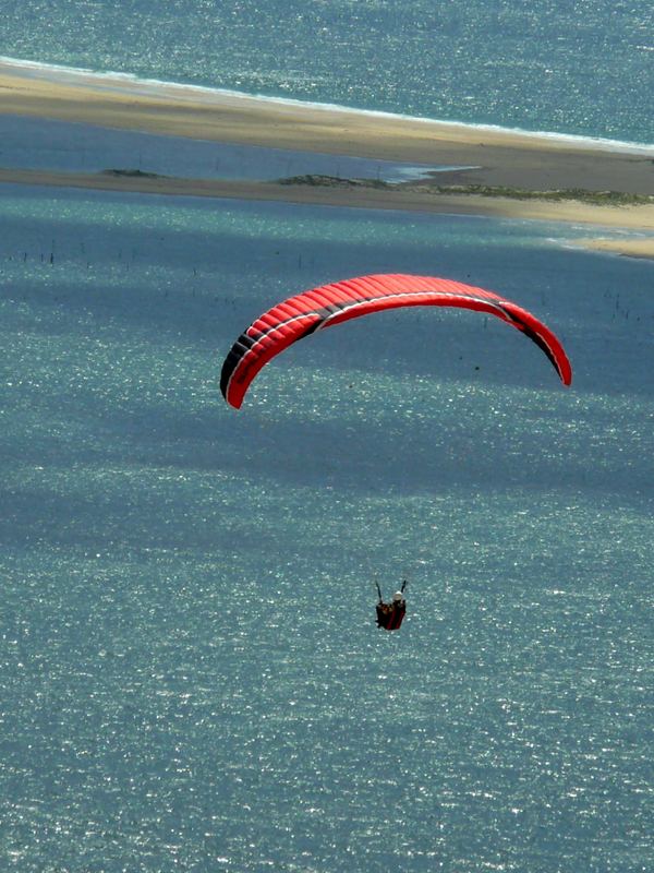 parapente au dessu du bassin d'arcachon