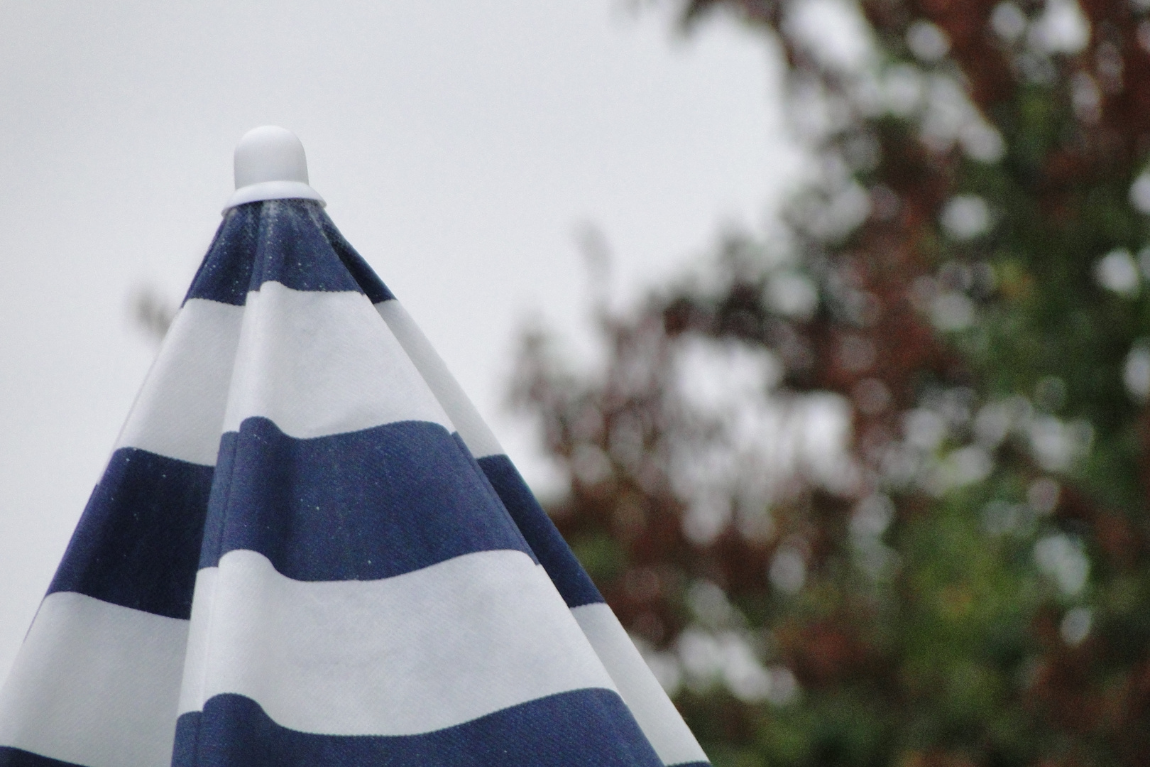 Parasol sous la pluie