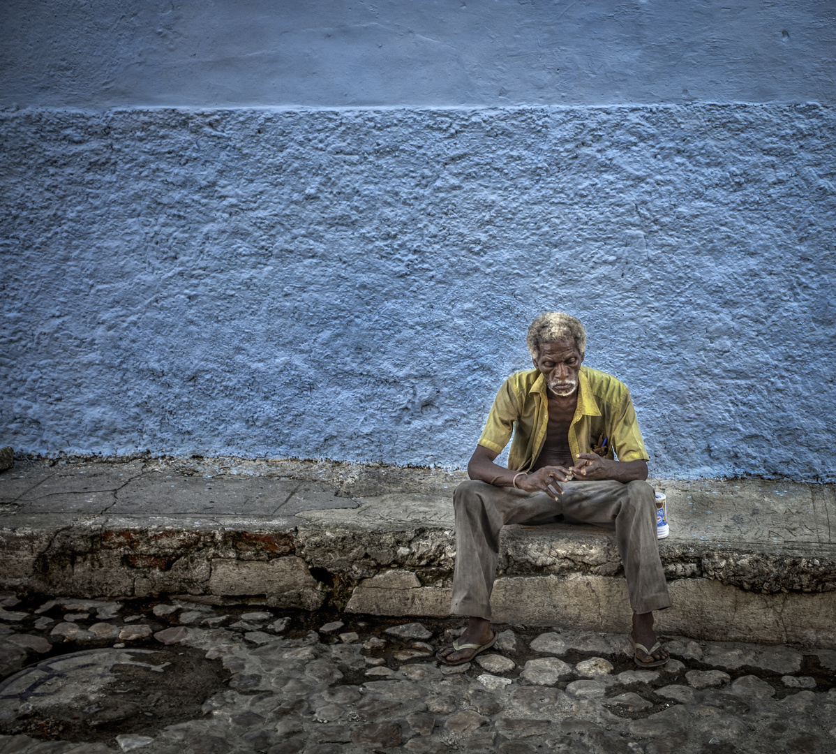 Pared Azul