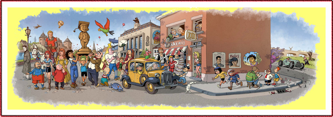 Pared de tiras cómicas Turnhout Belgica