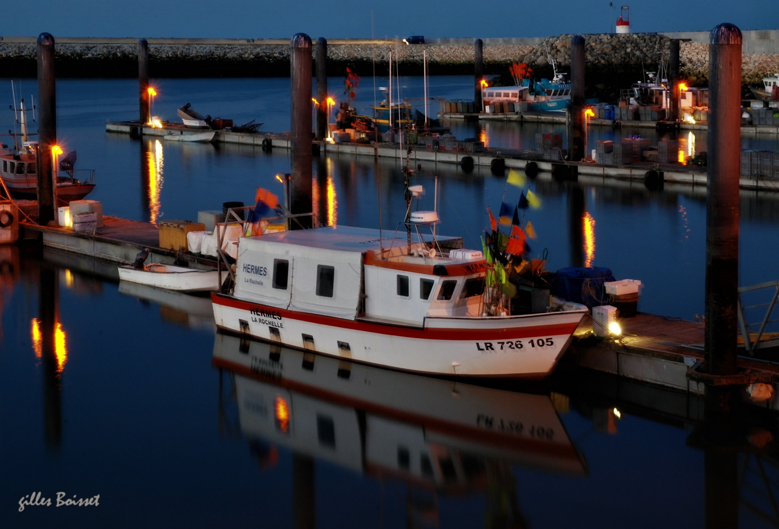 Parfum de nuit sur le port de pêche