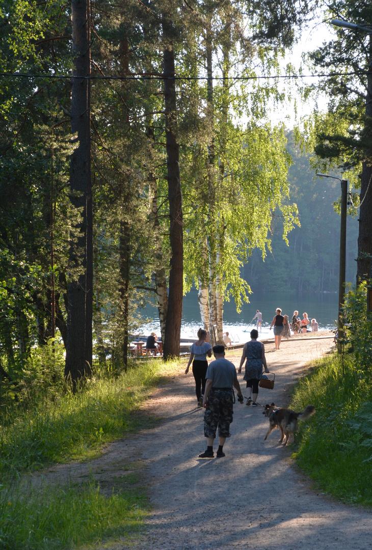 Parikkala, going to beach