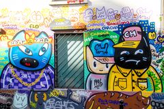 PARIS 10e Graffitti 3 Katzen can-15-col